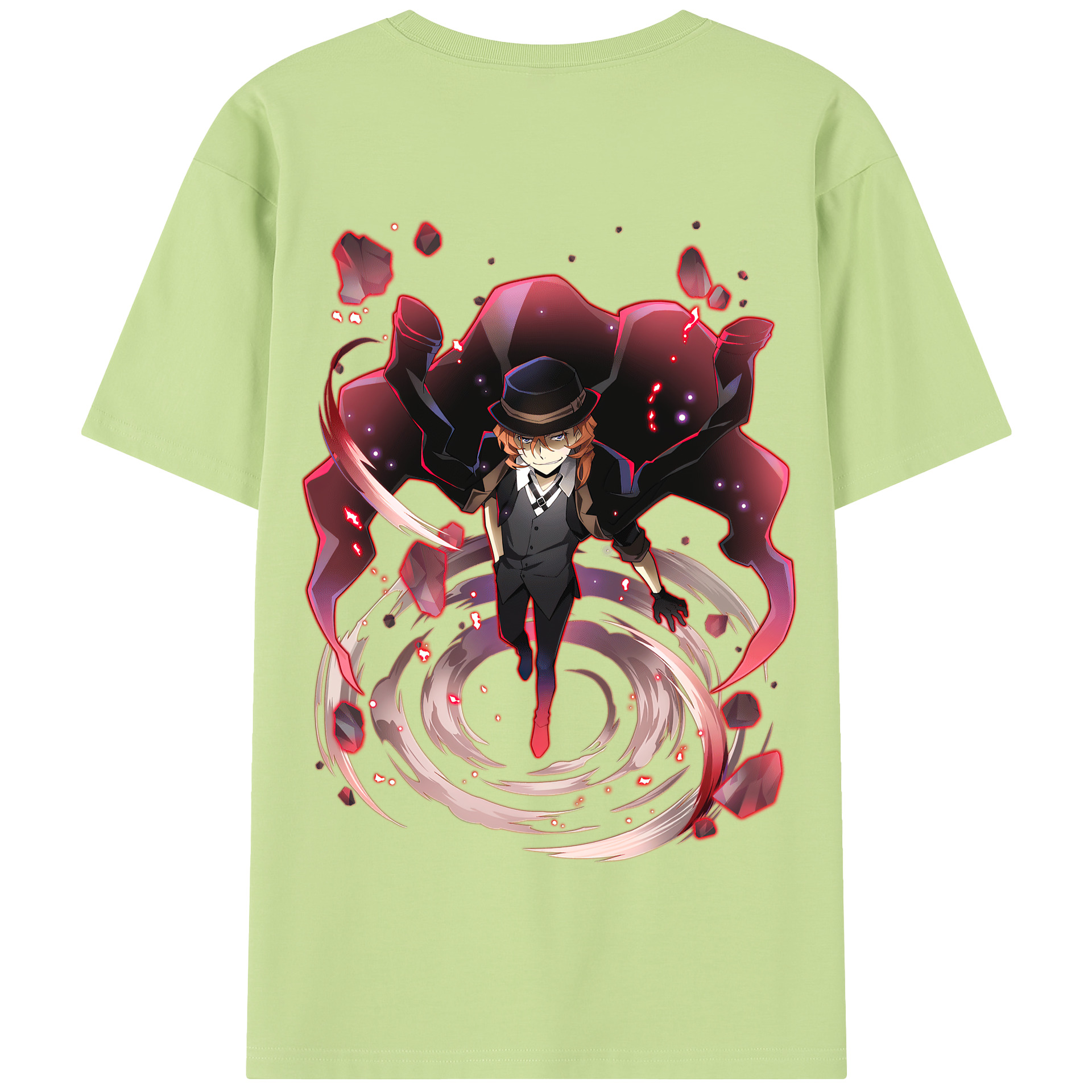（画像用） 文豪ストレイドッグス Bungo Stray Dogs 綿100％半袖Tシャツ（背面プリント）